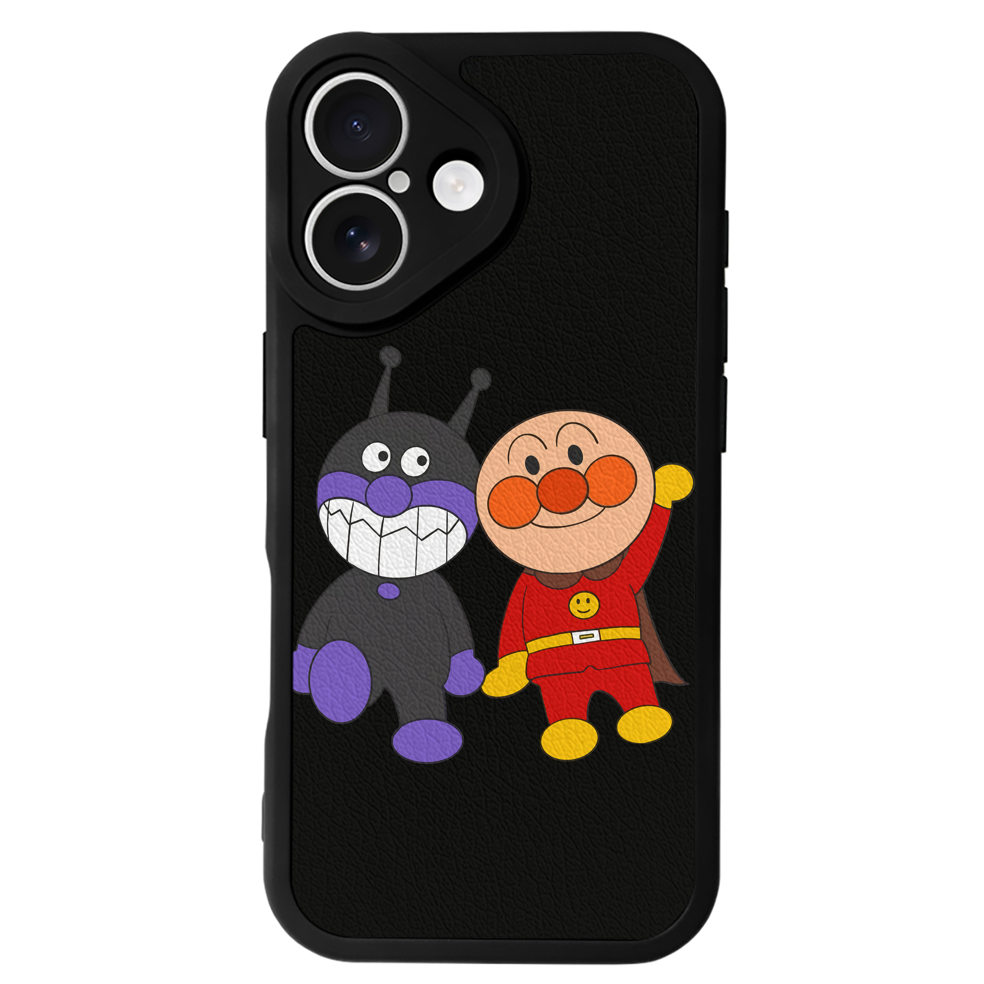 （画像用） アンパンマン Anpanman 【iPhone 16シリーズ対応】シリコンスマホケース（レザー調） 材質：シリコン